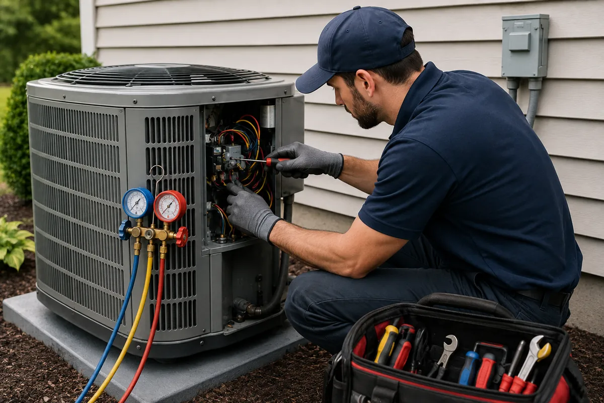 Residential air-conditioning service equipment